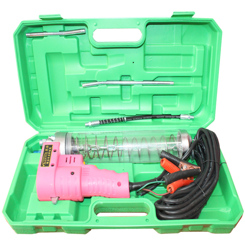 韩拓牌电动黄油枪12v24v便携式直流黄油抢高压注油器黄油管黄油嘴