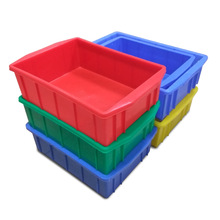 厂家直供塑料零件箱 五金螺丝物料周转塑料平口盒 塑胶盒各种颜色