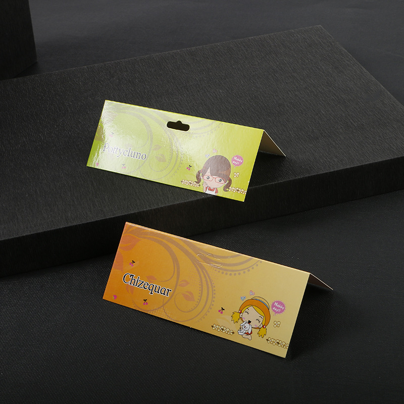 儿童服饰包装卡头印刷定制外贸打孔卡纸头纸卡彩卡名片卡头吊牌