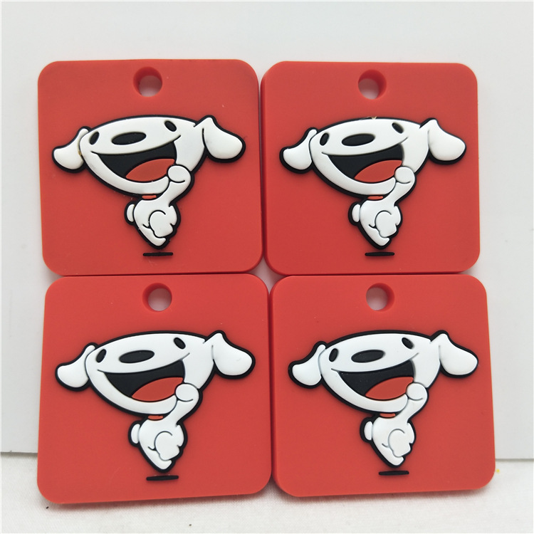 厂家定制pvc软胶吉祥物钥匙扣挂件 卡通京东狗钥匙装饰配件