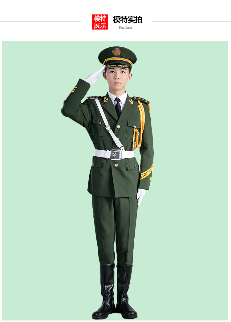 升旗手军装演出服套装 学生国旗班三军仪仗队服 鼓乐队合唱服定做