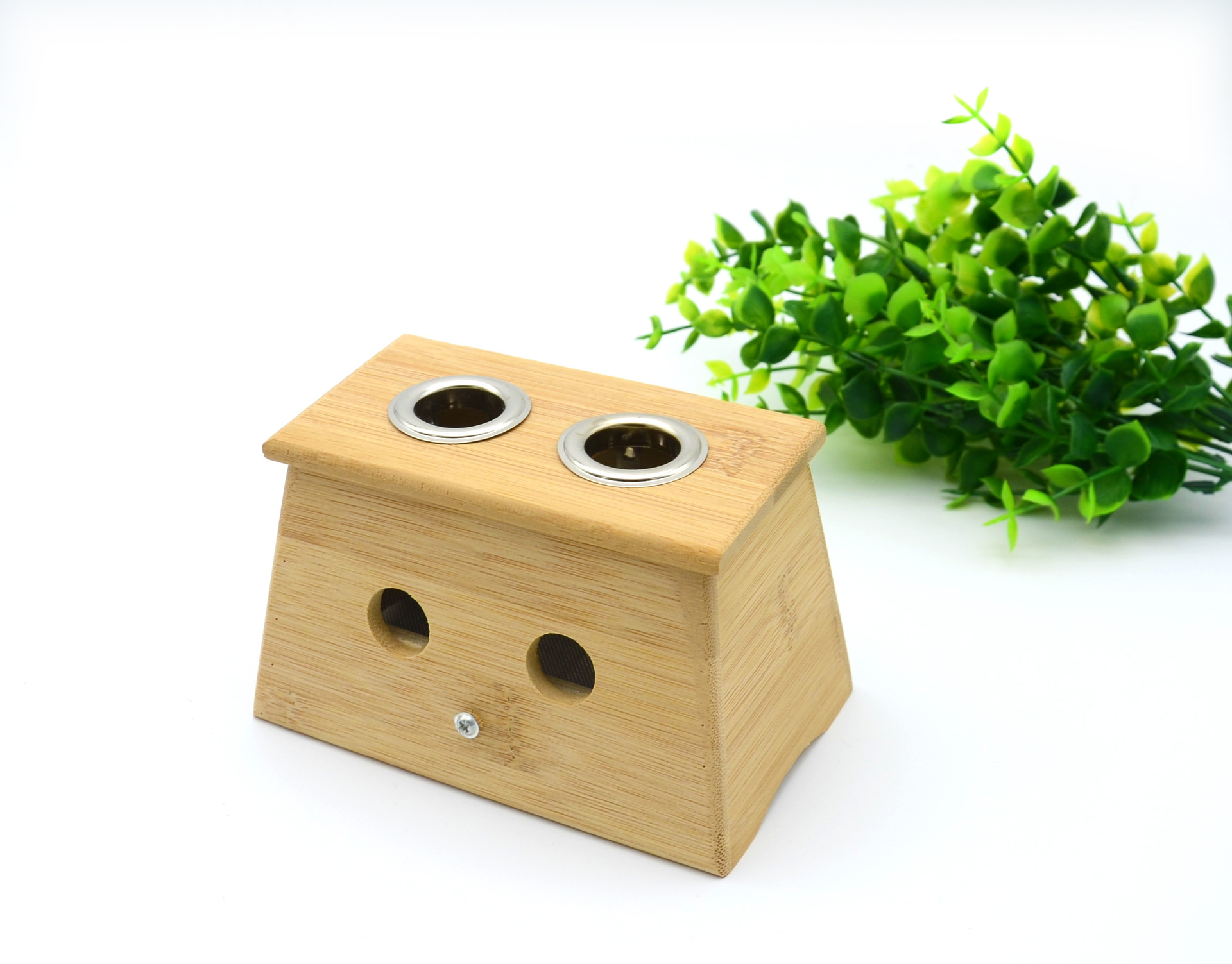 加厚竹质艾灸盒温灸盒单孔三孔多孔艾条盒家用手工随身灸