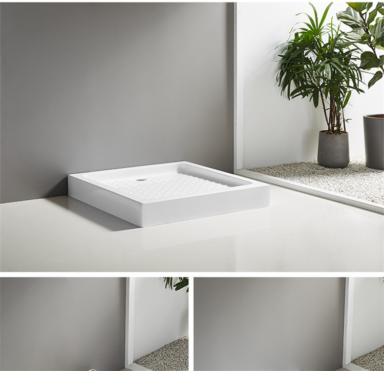 正方形简易淋浴房白色底座/卫生间高档淋浴亚克力底盆 a-004