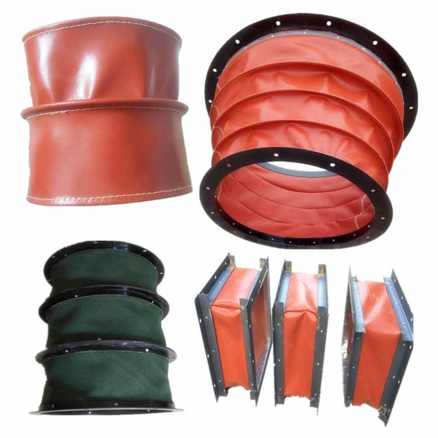 风机软连接伸缩排烟通风软管风机帆布软接头防火耐高温风管软连接