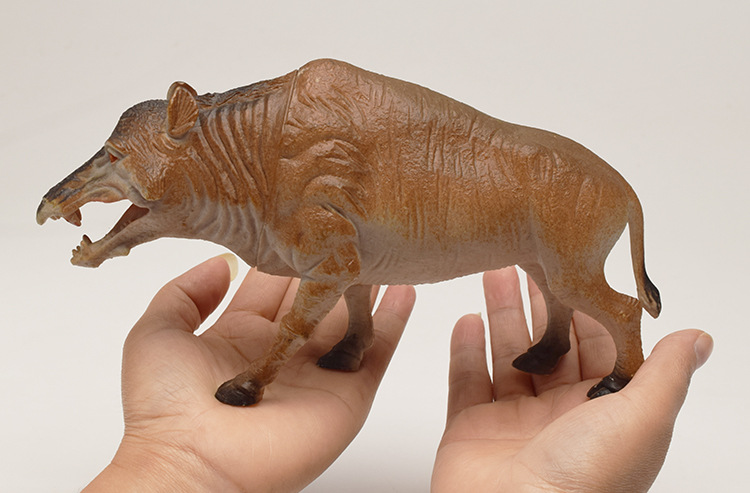 仿真史前动物模型猛犸象剑齿虎恐狼巨猪独角兽披毛犀野生动物玩具