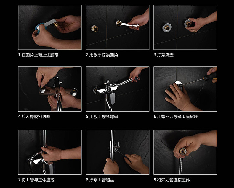 网店专供 南安水暖重铸铜唐老鸭三档淋浴器浴室手持喷头套装花洒