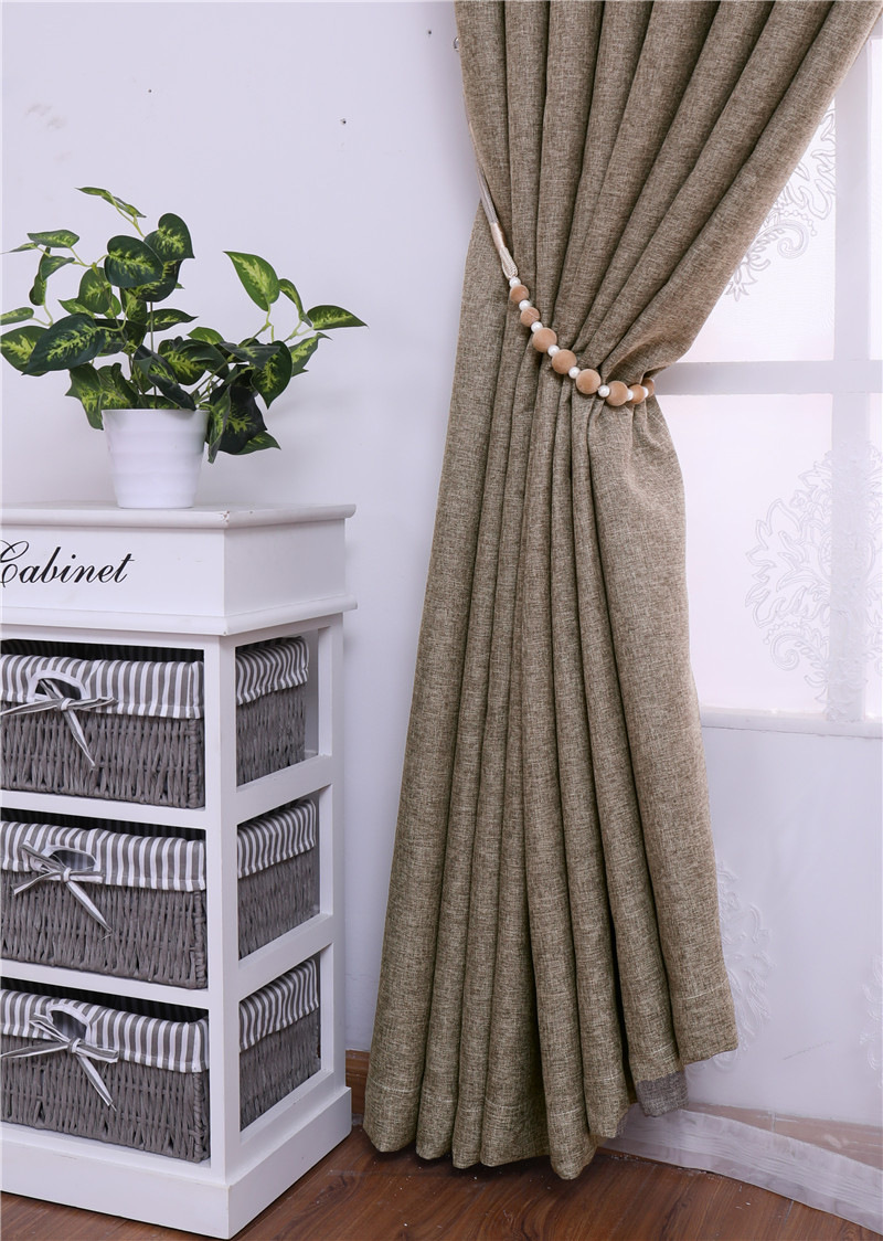 批发遮光窗帘平板麻布纯色窗帘布酒店工程窗帘客厅卧室窗帘布