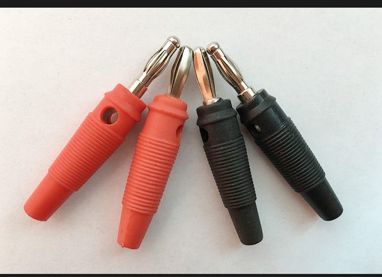 大电流软胶帽香蕉插头4mm 灯笼花插头软胶香蕉头 批发