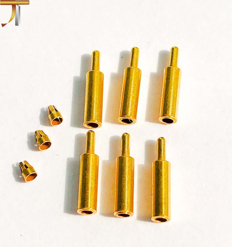 深圳厂家生产pcb板铜针0.5 1.0插孔 公母插针 实心铜插针