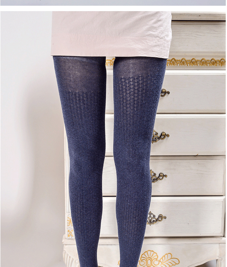 benymycolor日本连裤袜棉毛混纺提花连裤袜蜂窝哑光内