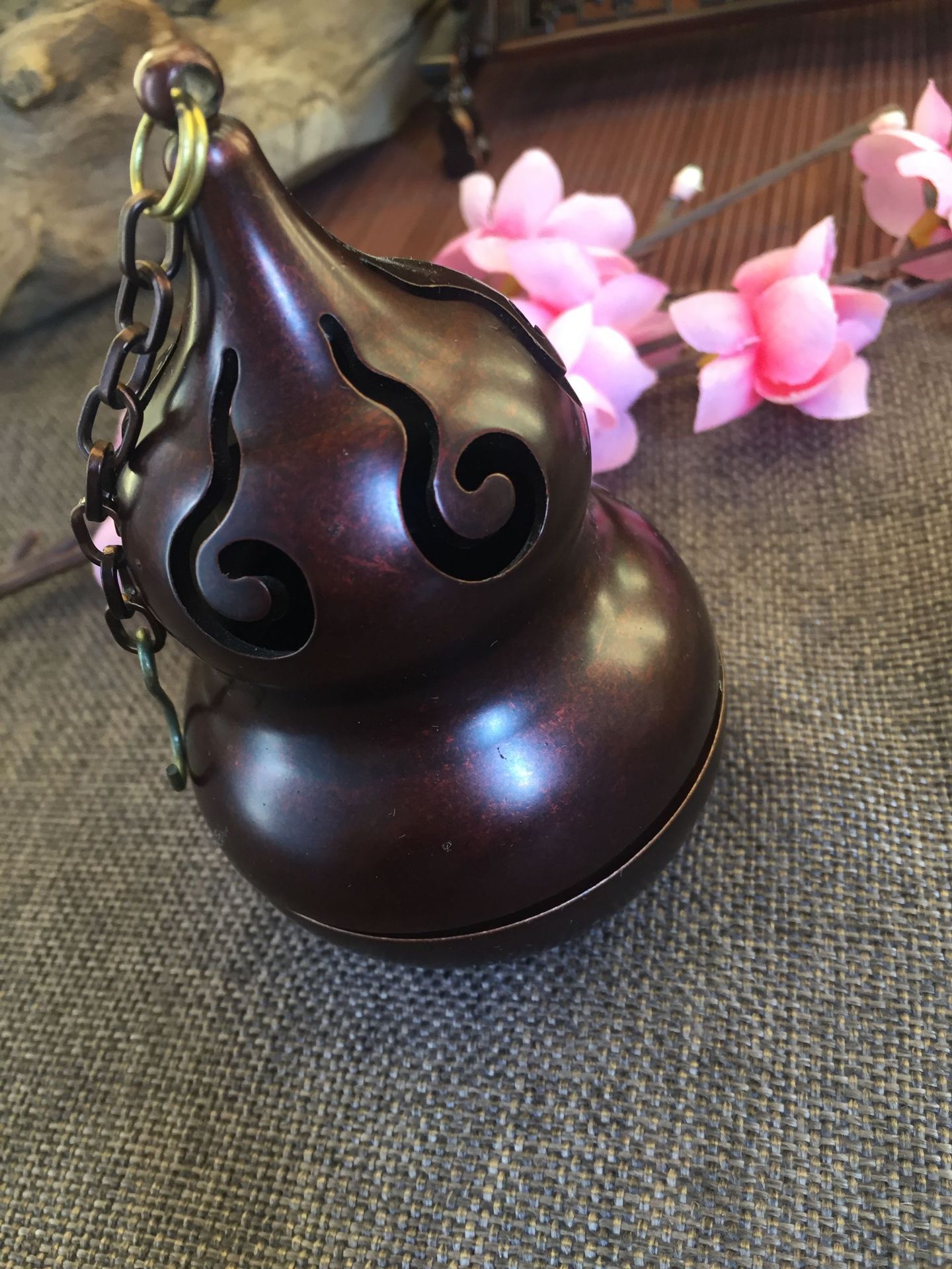 铜木香厂家批发葫芦香炉家用家用室内檀香炉室内悬挂沉香檀香炉