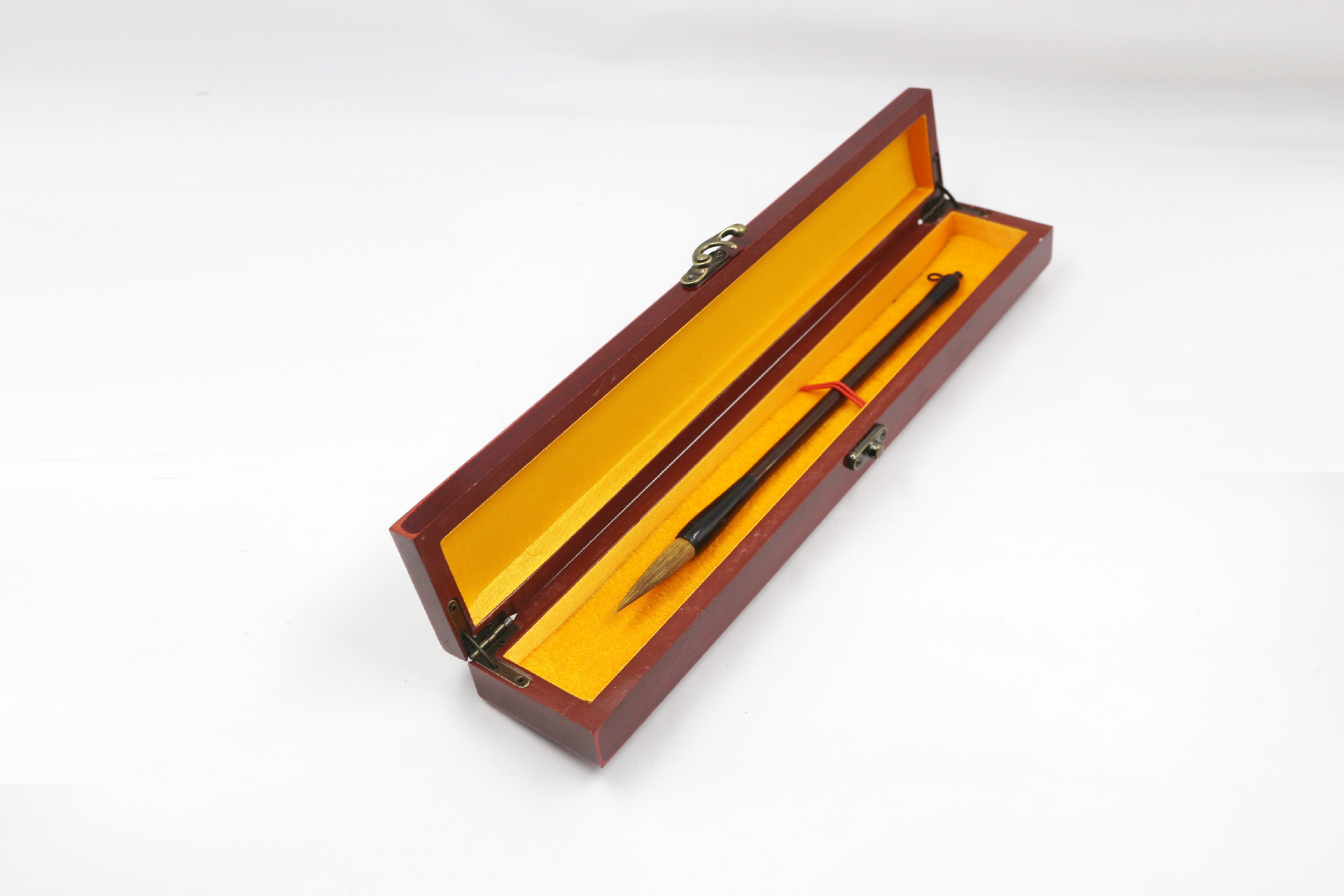 文房四宝毛笔包装盒一支毛笔盒子logo定制木质笔盒毛笔礼品盒