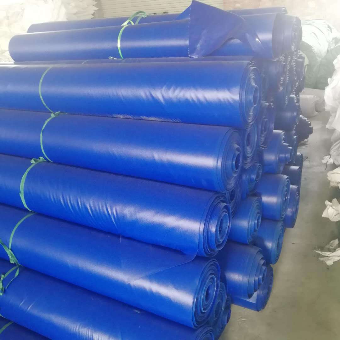 篷布pvc涂塑布防水雨布 阻燃三防布 蓝色600g高强丝塑料篷布