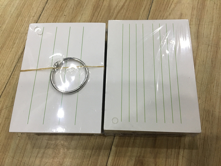 空白字卡 白卡圆角不伤手幼儿园学习自制卡片100张塑封16种可选