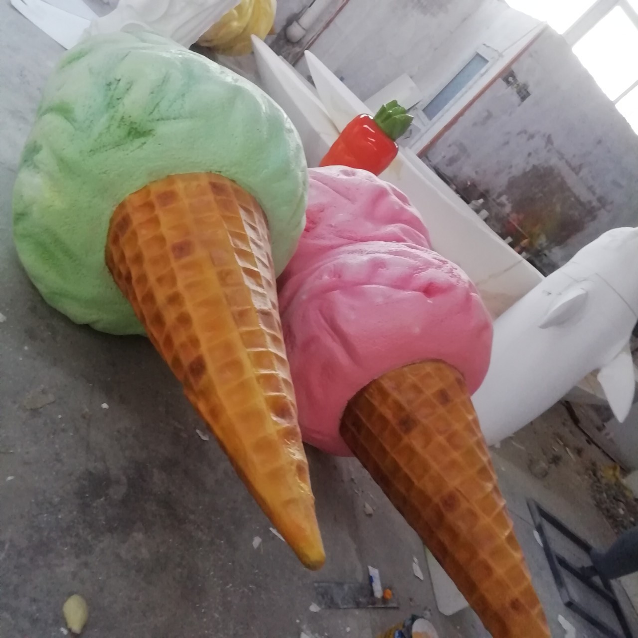 厂家 直销泡沫雕塑 冰淇淋雕塑 儿童乐园 雕塑来图定制