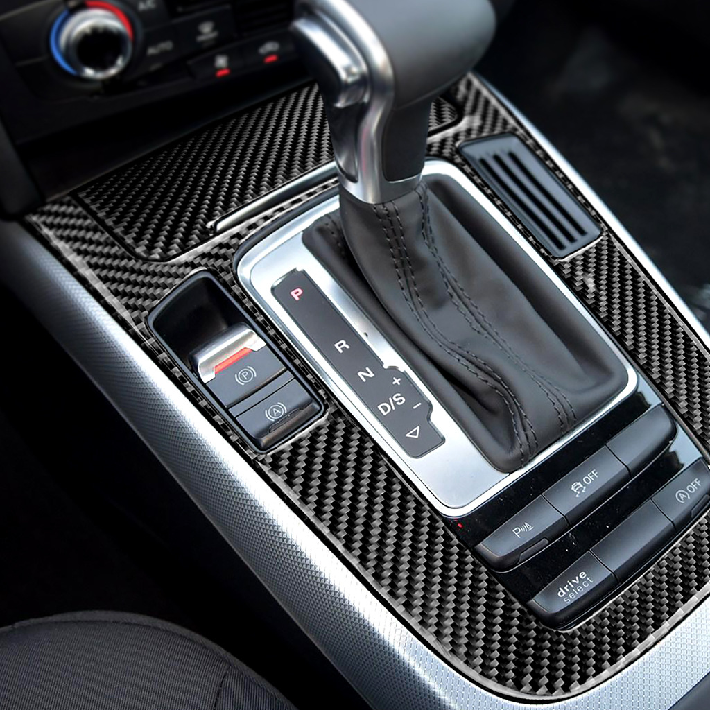 适用奥迪a4/a5/q5/b8/q3a6碳纤维档位面板点烟器汽车改装内饰配件