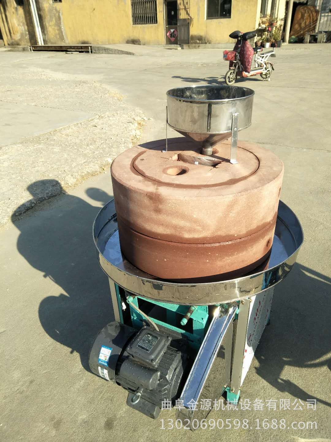 厂家直销50型多功能石磨机 流动式芝麻酱石磨机图片