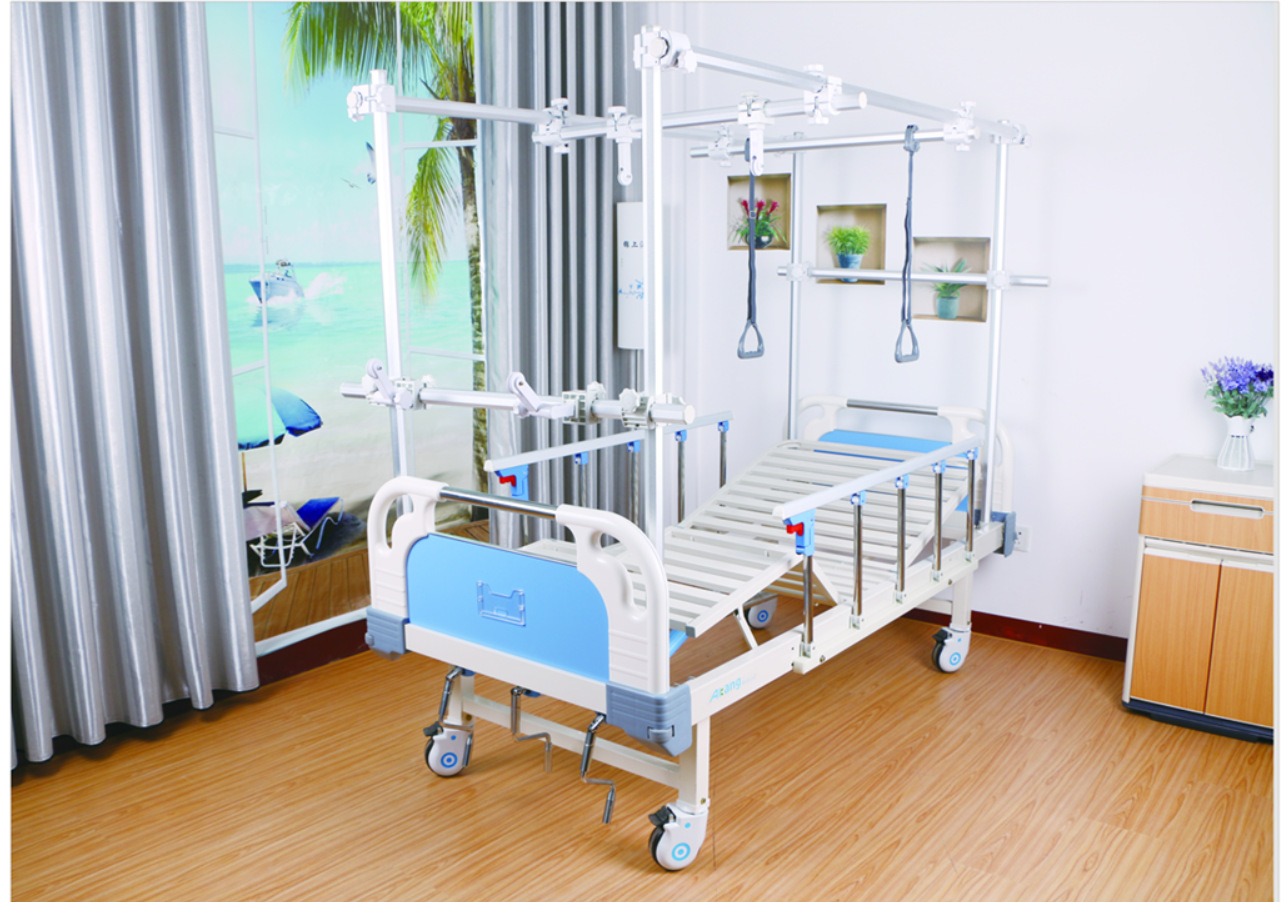 医用双摇骨科手术牵引床 不锈钢铝合金四摇分腿可倾康复医用病床