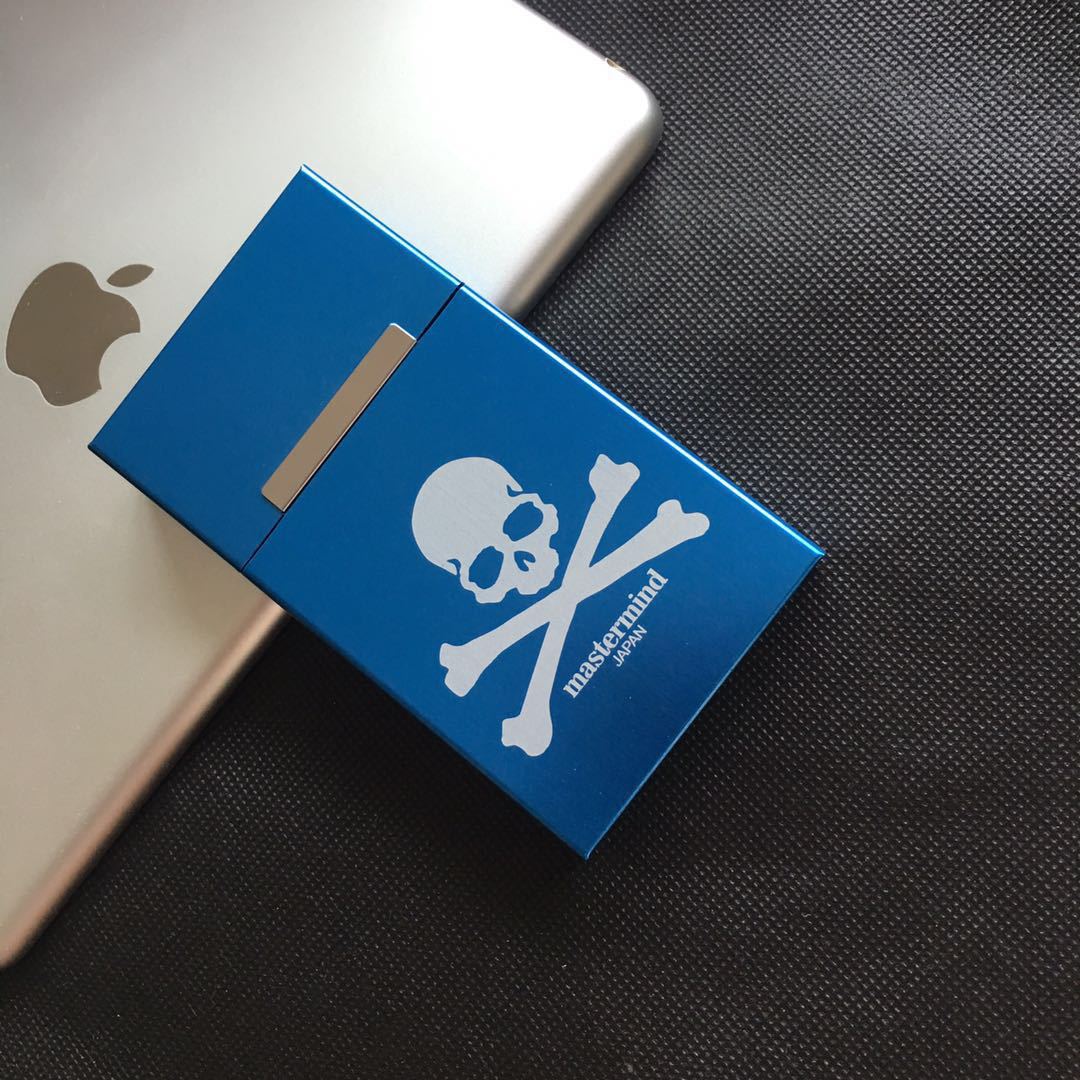 潮牌supreme20支装女士细烟盒 超薄自动翻盖金属香菸盒 个性定制