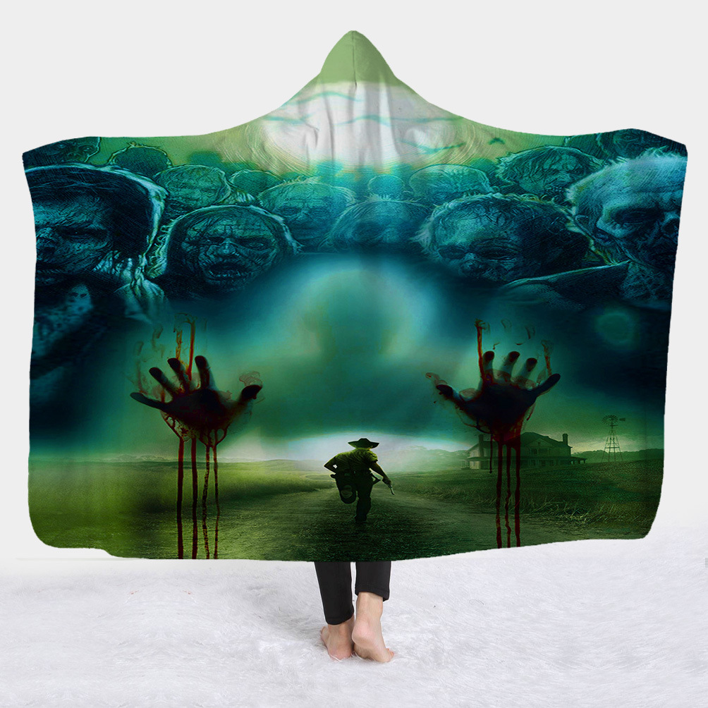 New Hooded Blanket Cloak Wizard Hat Blanket Children's Blanket Nap Blanket Hooded Blanket Horror Movie Series