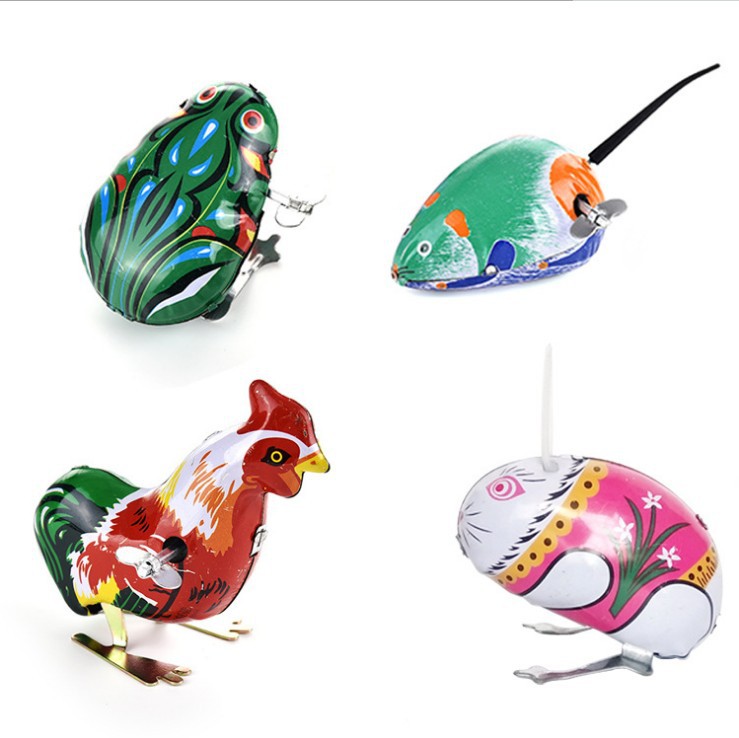 80后怀旧经典 铁皮老鼠 上发条小老鼠玩具 儿童玩具 铁皮老鼠