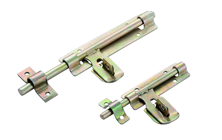 铁插销镀彩铁门锁 老式门锁焊接铁门栓6-12寸门栓分体铁门锁