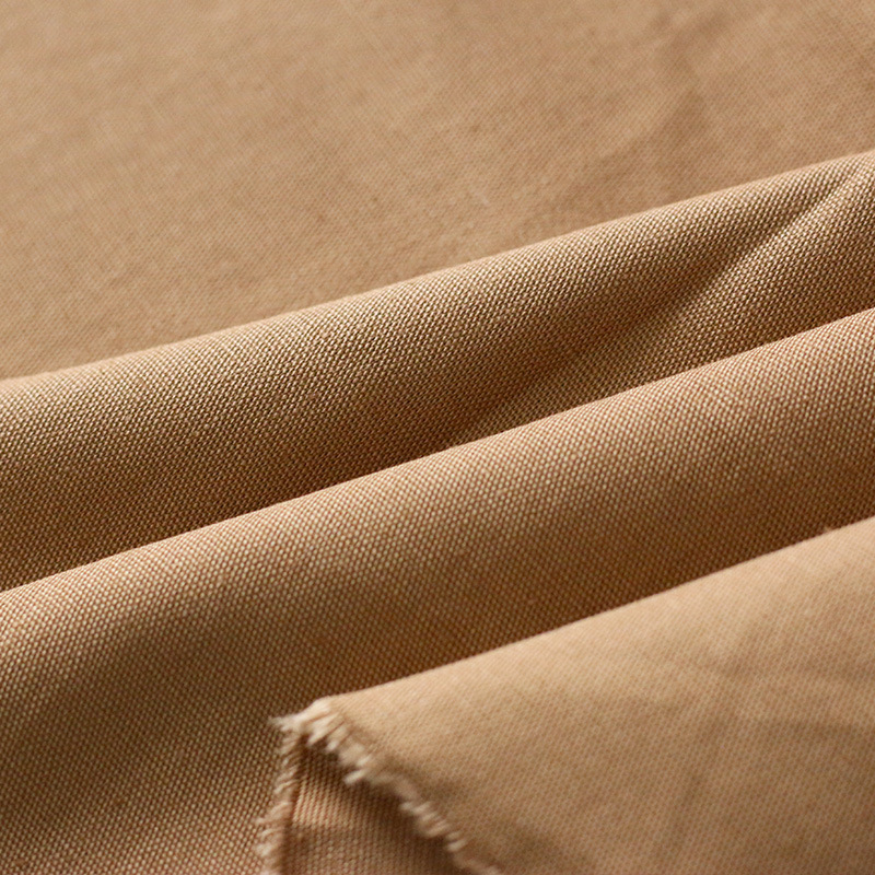 全棉平纹面料10080卡其色棉布服装面料全棉面料卡其布料