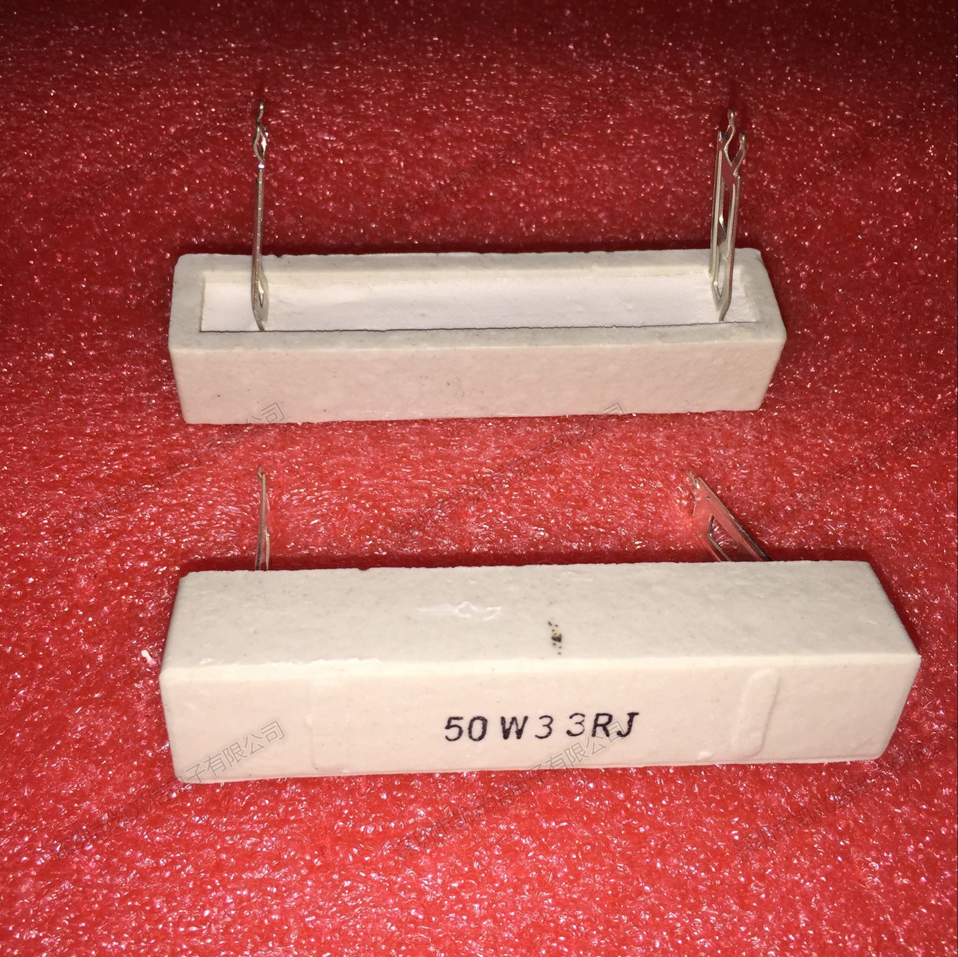 水泥电阻 50w33欧 50w33rj 33Ωj 插片脚 陶瓷电阻 老化负载