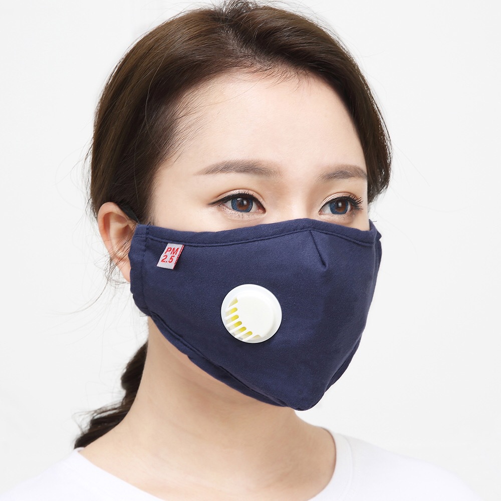 pm2.5防护口罩防尘女男士秋冬防雾霾骑行透气带呼吸阀可插滤片