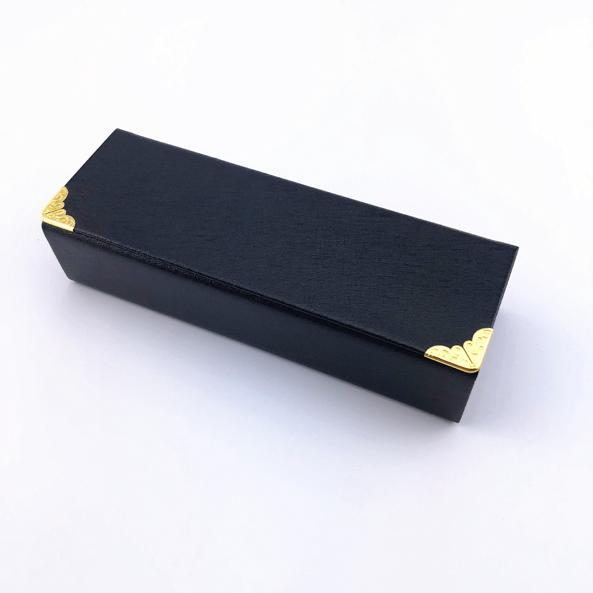 新款眼镜盒 高端大气包金角学生复古近视手工方盒 可定制店名logo-阿