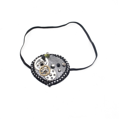 点钻复古机械穿绳独眼加勒比海盗眼罩玩具万圣节化妆舞会配饰道具