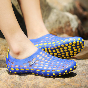 外贸夏季男士洞洞鞋透气凉鞋男休闲鞋韩版潮流沙滩鞋男塑料凉鞋男