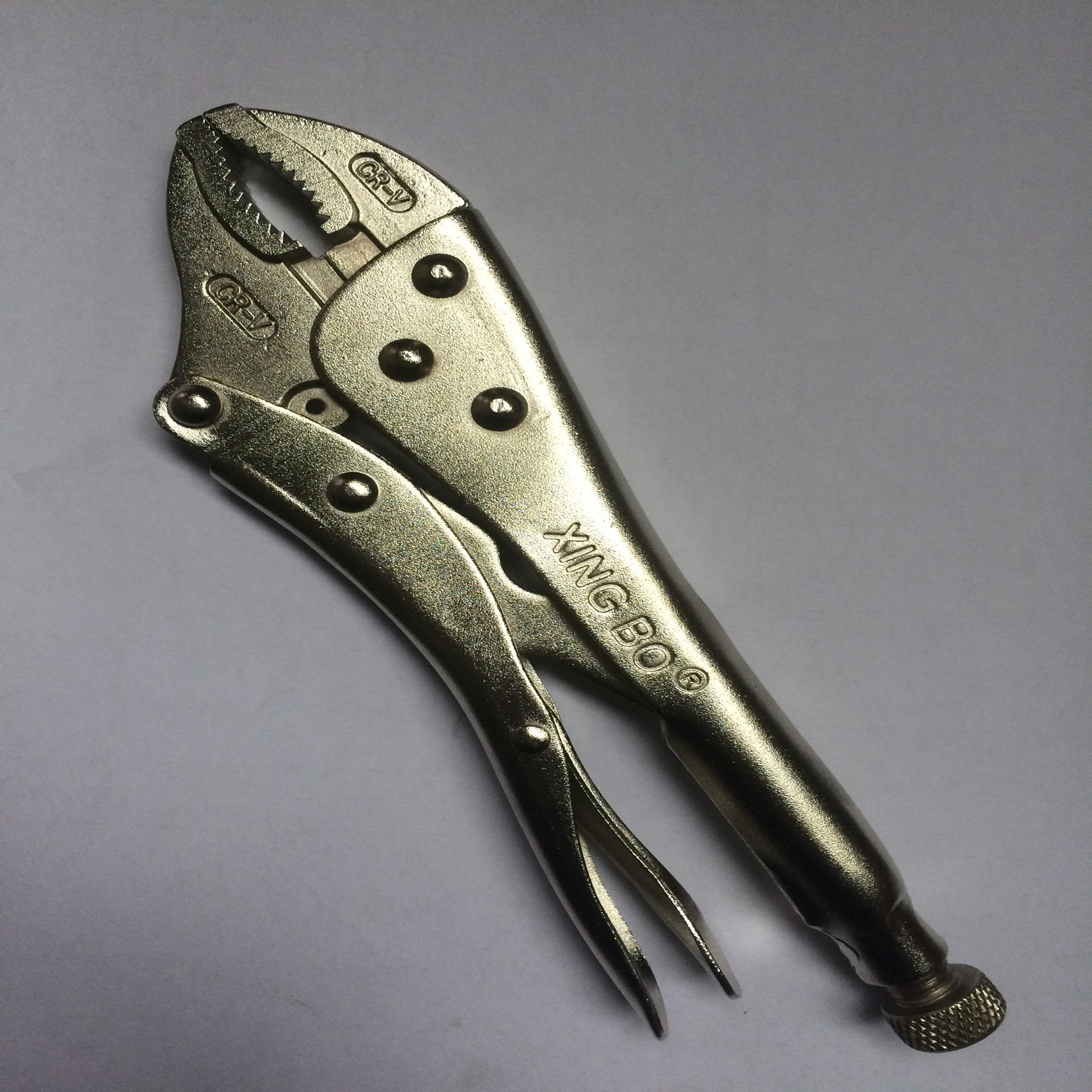 兴博铬钒钢圆口大力钳焊接固定钳10寸大力钳手动夹钳多功能钳子