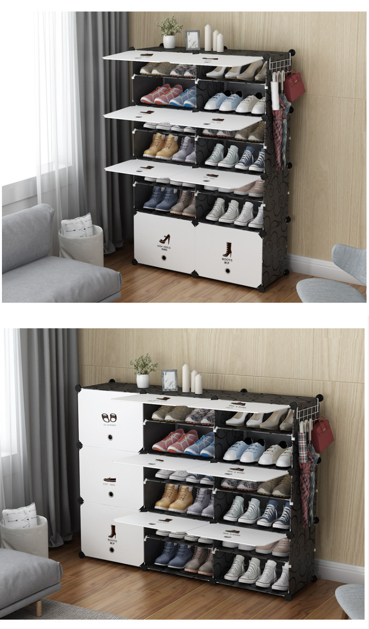 防尘鞋架多层塑料鞋柜 简易简约现代组装经济型家用省空间门厅柜