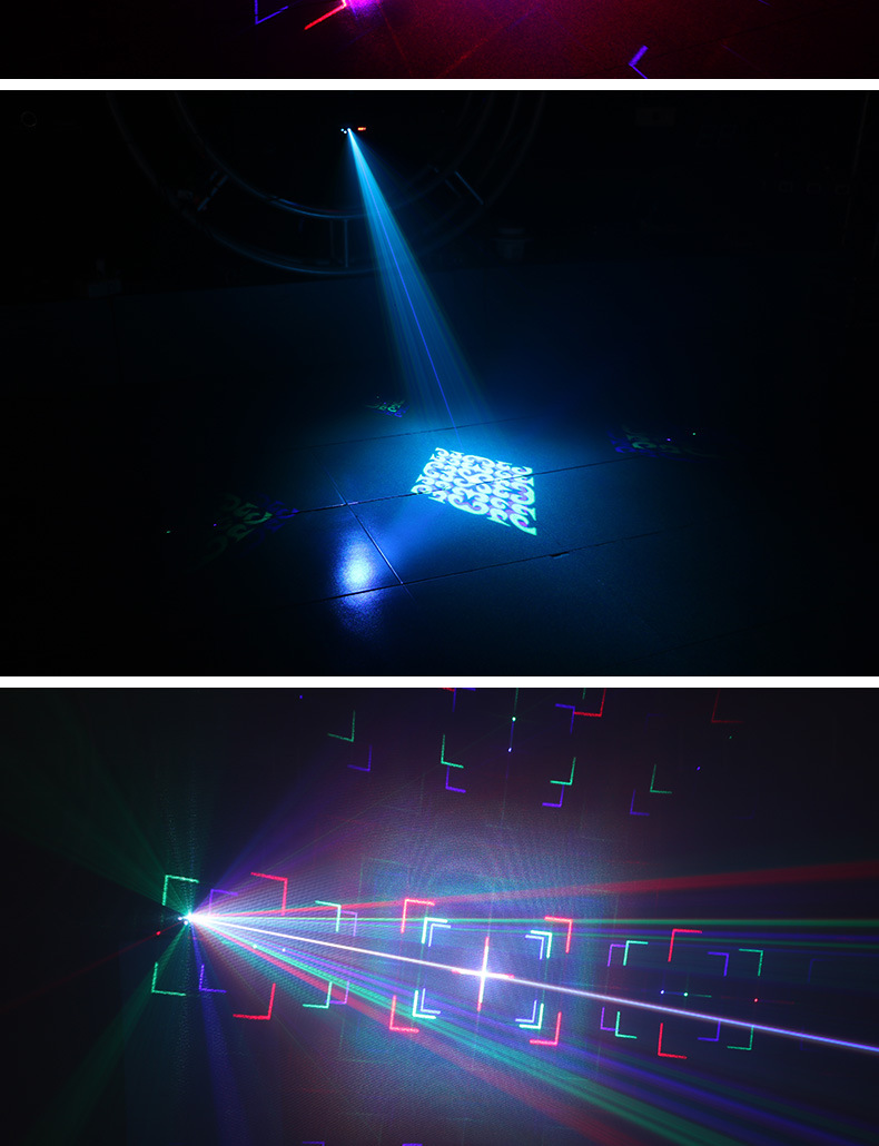 全彩图案激光灯 三孔图案激光灯 酒吧包房舞台灯光 激光镭射灯