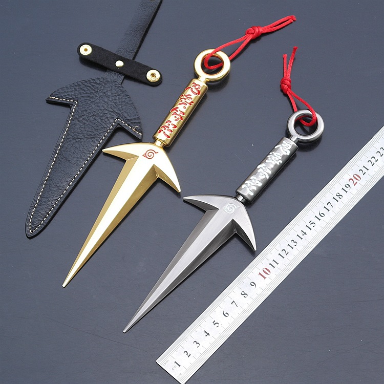 四代目飞雷神苦无手里剑飞镖带皮套模型道具