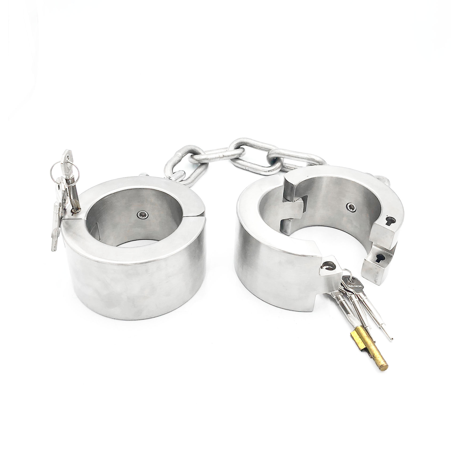 厂家直销女用不锈钢特重脚镣(6cm高 钥匙开启)金属成人情趣用品