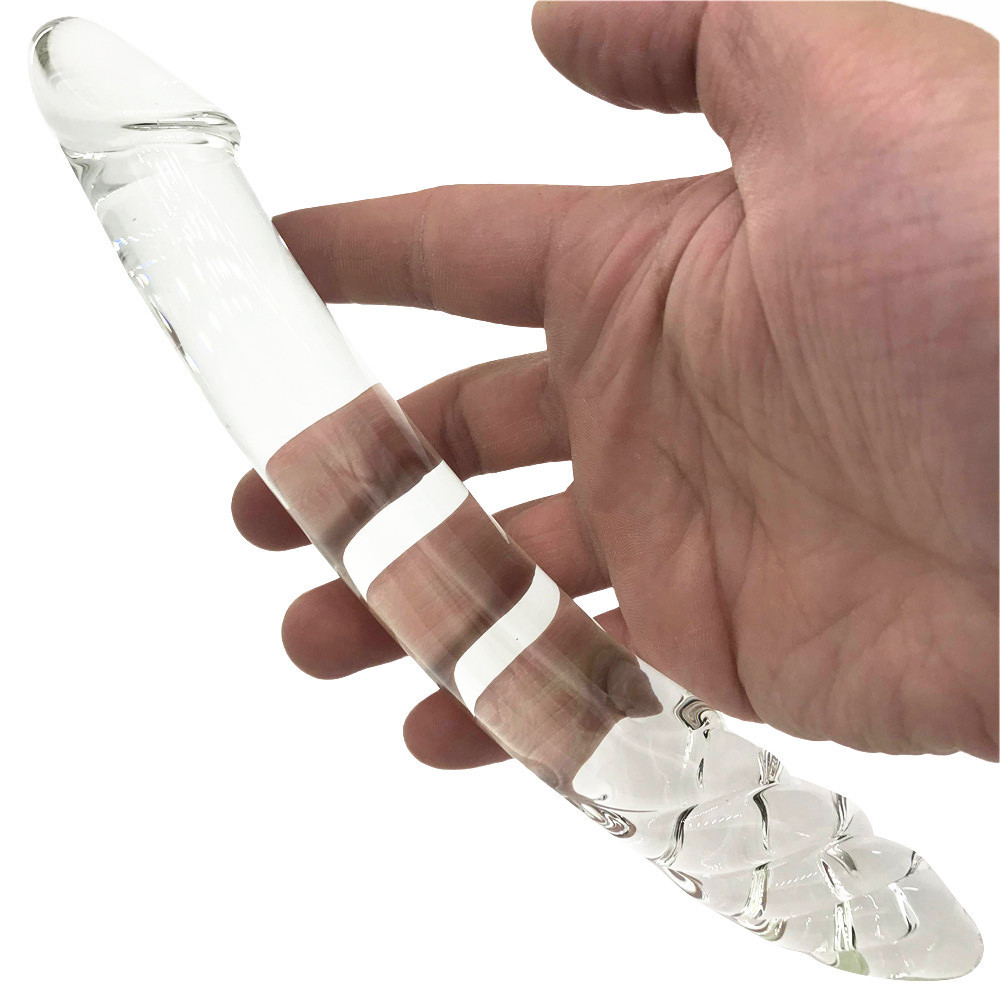 zcz情趣水晶玻璃棒自慰棒后庭塞1606