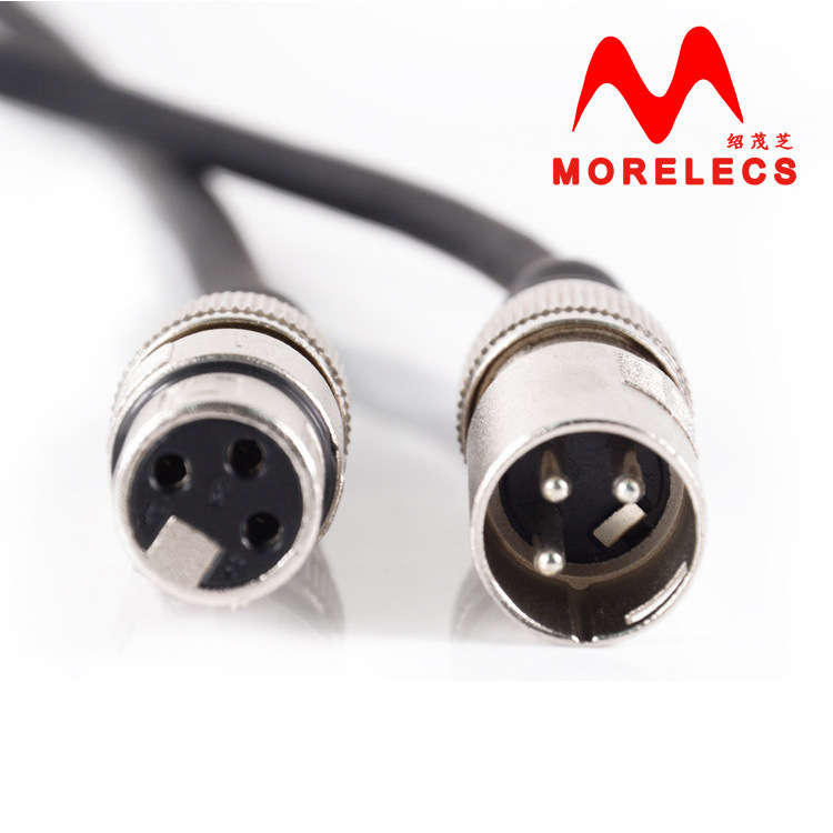 现货批发卡侬公母延长话筒卡农m/f调音台6.5音频信号平衡线黑1m