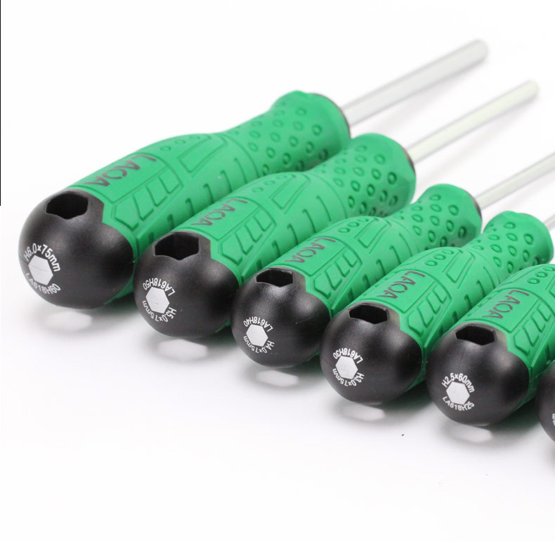 老a 专业型s2内六角螺丝刀带磁性 la618h15