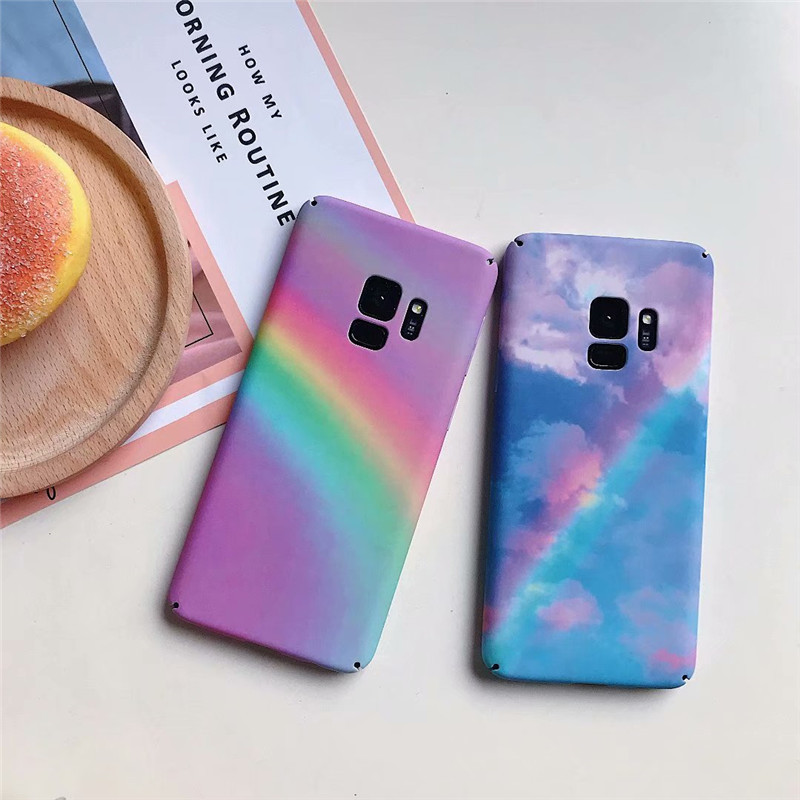 p30小清新彩虹适用三星s10手机壳全包磨砂11promax水贴硬壳note10