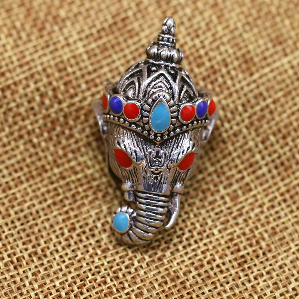 diy手工合金三通配件 大象佛头菩提佛珠配饰佛教用品饰品连接配件