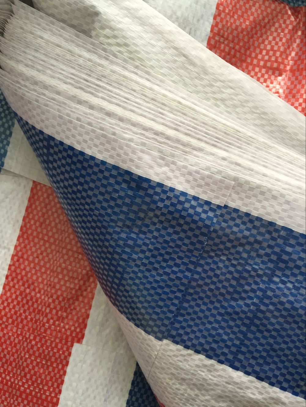 双模73克防雨防水防晒彩条布货场盖布防尘布篷布塑料编织布装修布