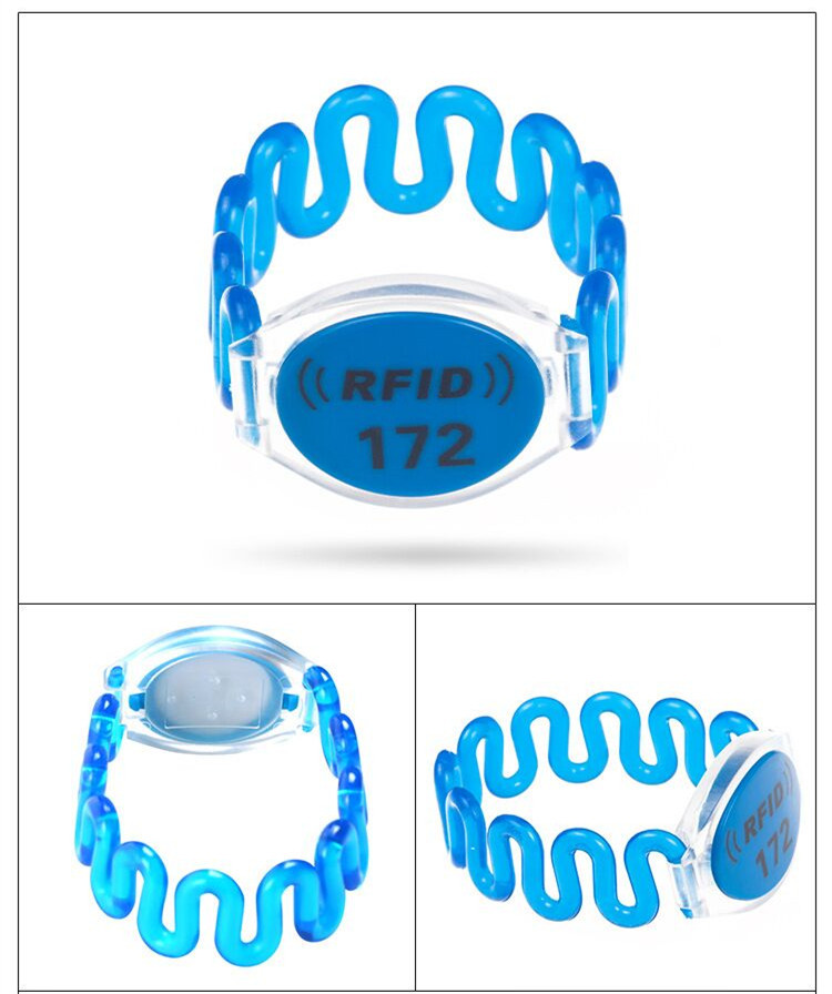 定制rfid硅胶智能手牌带弹力的手环休闲会所男女宾专用手牌125khz