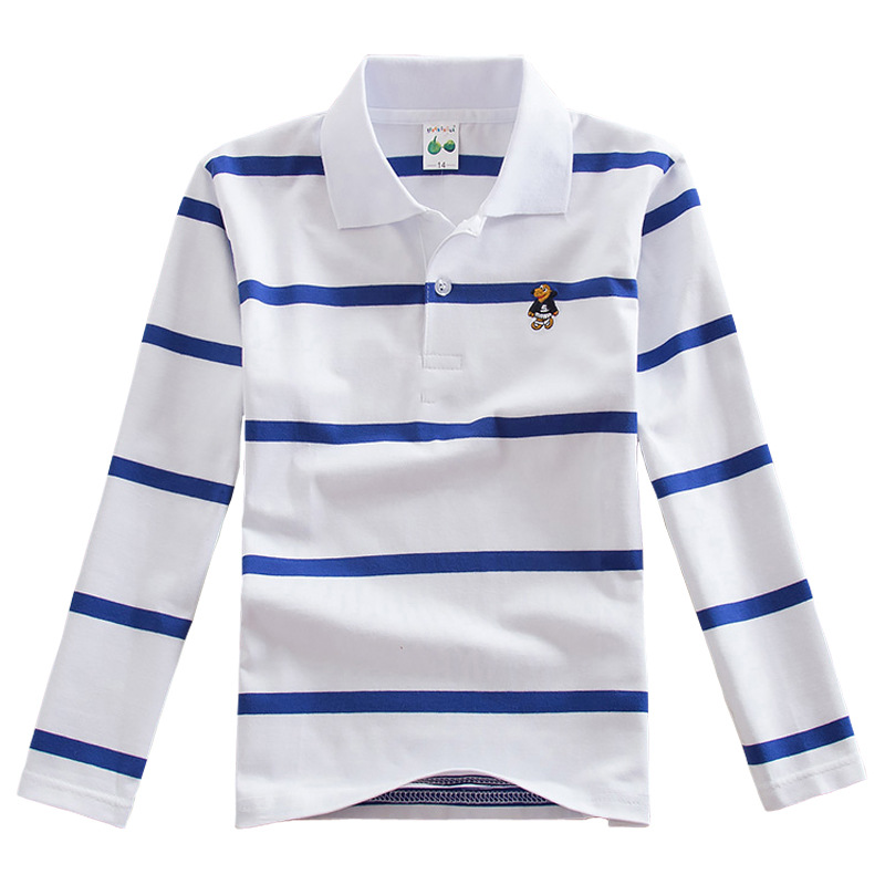 Spring and Autumn Children's Clothing Children's T-shirt Long Sleeve Polo Shirt Boy's 95 Cotton Polo Collar Pop-up Order AliExpress