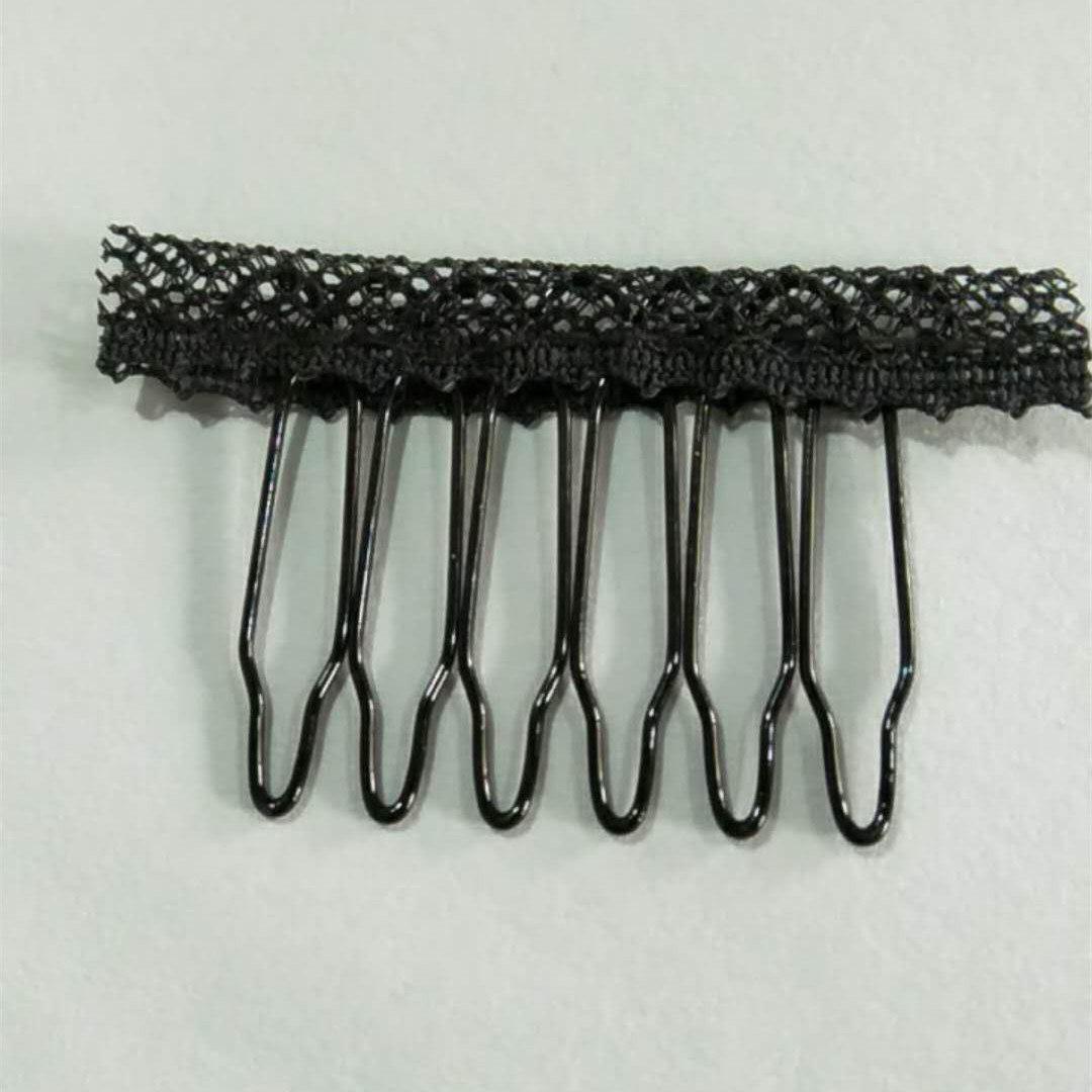 假发辅料6齿网帽卡子网帽梳假发专用网帽接发卡子wig cap clips