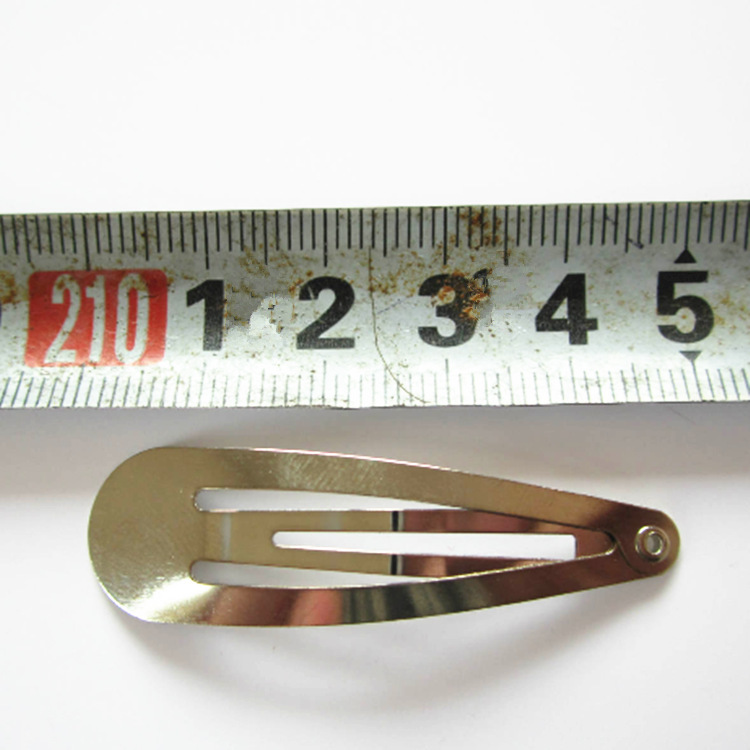 韩版5厘米镀镍水滴夹bb夹发夹厂家饰品配件义乌饰品手工diy材料