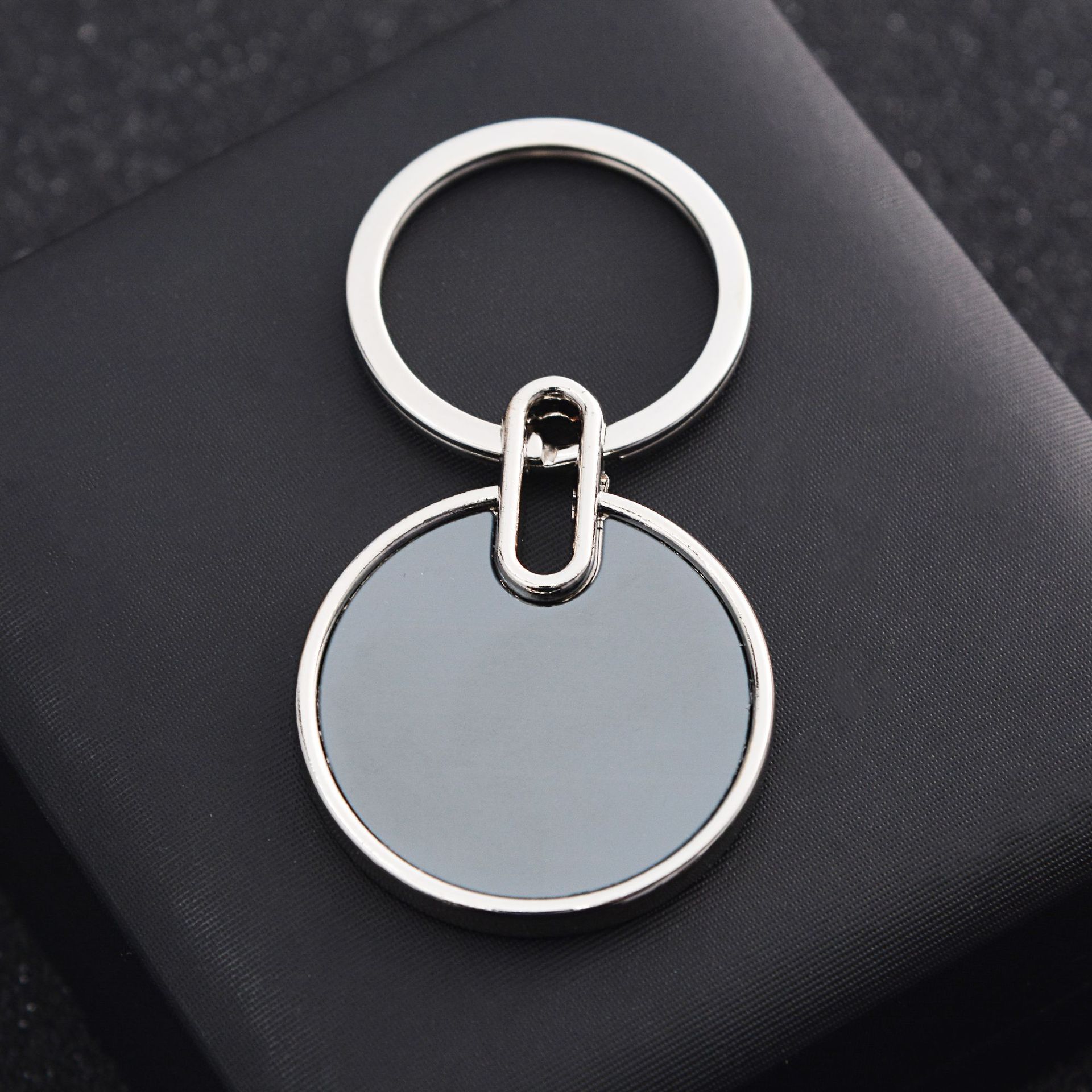定制空白双面赠送汽车双面刻字开业logo金属钥匙扣厂家直销