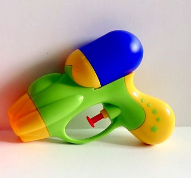 夏日玩水小孩儿童戏水玩具迷你实色卡通小号加特林水枪玩具批发