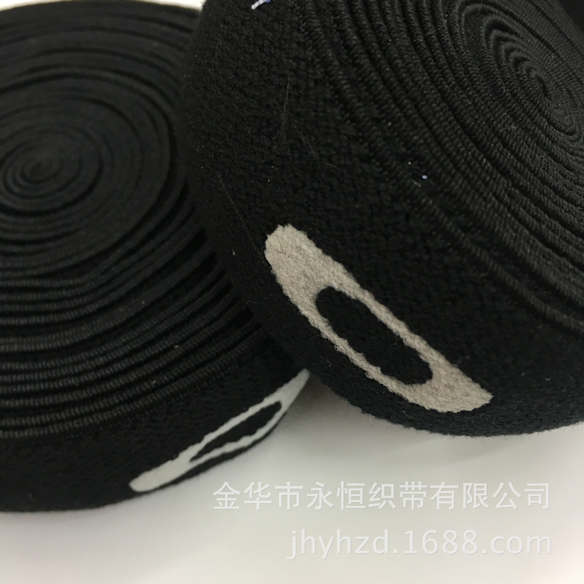 Factory Direct Sales Cotton Elastic Band Hat Woven Elastic Tape with Letters Cotton Yarn Band Jacquard Elastic Band